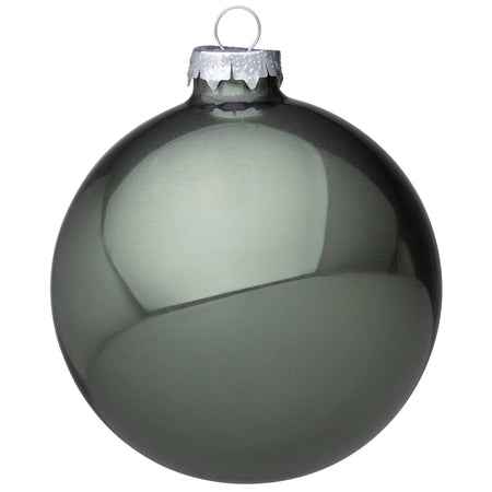 Palline per albero di Natale in vetro decorate color Verde Chiaro Schimmer