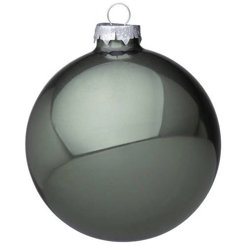 Palline per albero di Natale in vetro decorate color Verde Chiaro Schimmer