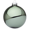 Palline per albero di Natale in vetro decorate color Verde Cinabro Lucido