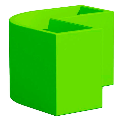 Vaso angolare FlowerPot Bright con led decorazione Made in Italy per esterno