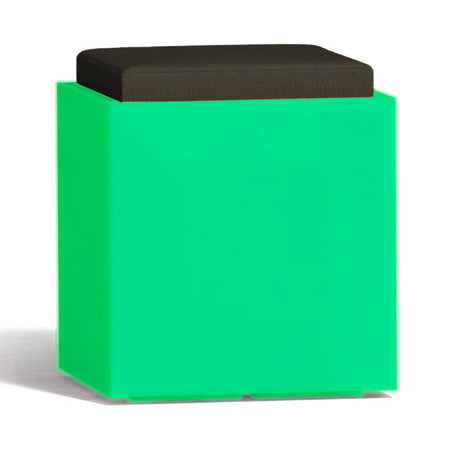 Poltroncina luminosa Square Bright quadrata con led pouf "Made in Italy" per esterno