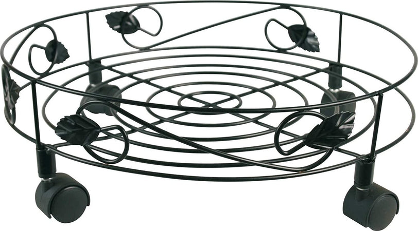 VERDEMAX-5157---TROLLEY-ROTONDO-CON-BORDO-LAVORATO-IN-FILO-D'ACCIAIO-CM-40