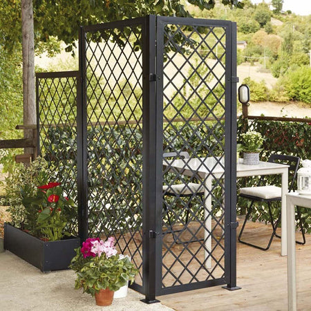 VERDEMAX-8523---2-TRALICCI-FISSI-CON-CORNICE-IN-METALLO-MT-1,80x0,9