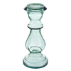 Candelabro in vetro jody blu zaffiro h 40cm prodotto con vetro riciclato