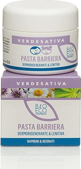Verdesativa-BioBaby-Pasta-Barriera-(Crema-Pannolino)-Bio-&-Vegan---altamente-dermocompatibile---Dermorigenerante-ml-100