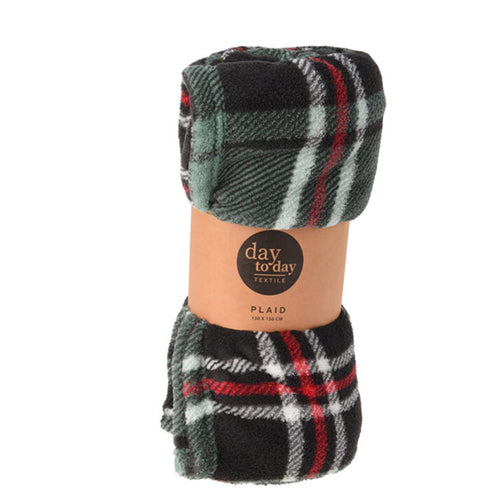 Coperta natalizia in poliestere tartan per decorazioni natalizie