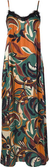 VERDISSIMA-|-Abito-lungo-spallina-sottile-Satin