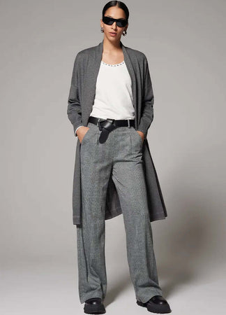 VERDISSIMA-|-Cardigan-lungo-con-tasche-Maglia-Rasata