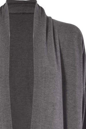 VERDISSIMA-|-Cardigan-lungo-con-tasche-Maglia-Rasata