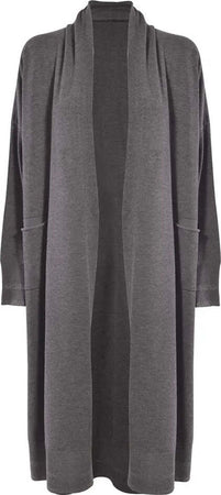 VERDISSIMA-|-Cardigan-lungo-con-tasche-Maglia-Rasata