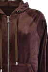 VERDISSIMA-|-Felpa-con-zip,-tasche-e-cappuccio-Ciniglia