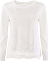 VERDISSIMA-|-Maglia-girocollo-pizzo-frontale-T-shirt