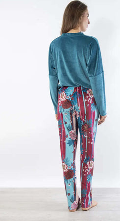 VERDISSIMA-|-Pantalone-pigiama-con-tasche-Ciniglia-Malindi