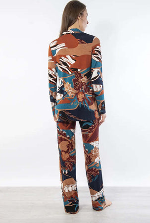 VERDISSIMA-|-Pigiama-maglia-aperta-e-pantalone-con-tasche