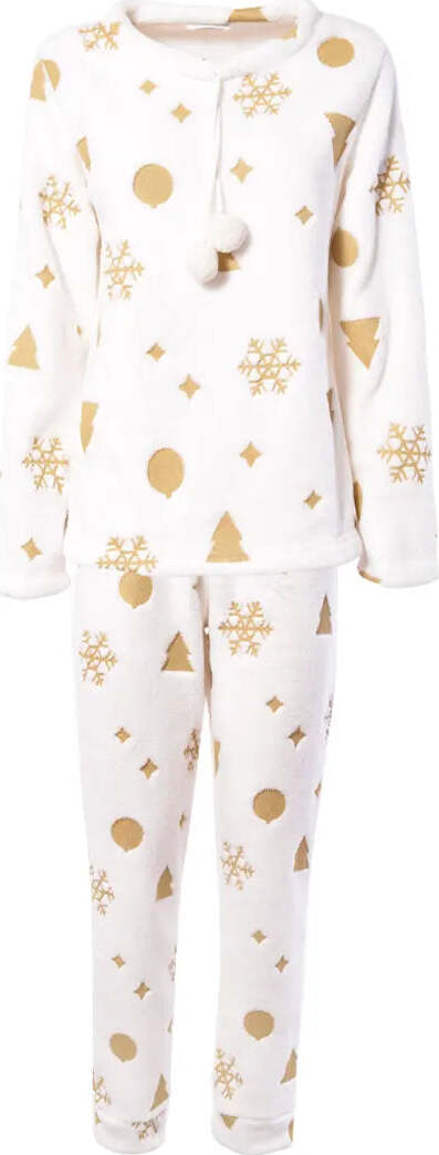 VERDISSIMA-|-Pigiama-maglia-girocollo-e-pantalone-polsini-Glitter-Noel