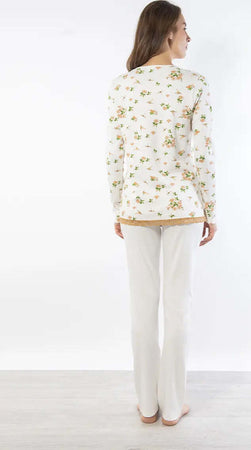 VERDISSIMA-|-Pigiama-maglia-serafino-e-pantalone