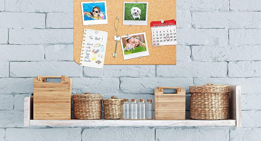 VERMES---LAVAGNA/BACHECA-IN-SUGHERO-CON-4-ADESIVI-E-6-PUNTINE