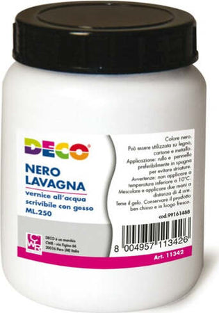 Vernice lavagna - 250 ml - nero - Deco [multipack] 3 pezzi Giochi e giocattoli/Attività creative/Accessori per disegnare e colorare/Pittura/Colori a tempera Eurocartuccia - Pavullo, Commerciovirtuoso.it
