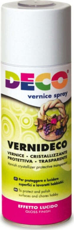 Vernice spray - trasparente - effetto laccato e ceramico - 400ml - DECO Giochi e giocattoli/Attività creative/Accessori per disegnare e colorare/Pittura/Colori a tempera Eurocartuccia - Pavullo, Commerciovirtuoso.it