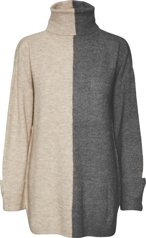Vero-Moda-maglia-lunga-Lefile-beige-grigio