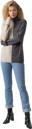 Vero-Moda-maglia-lunga-Lefile-beige-grigio