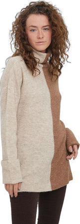 Vero-Moda-maglia-lunga-Lefile-beige-marrone