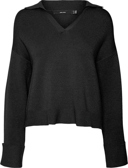 Vero-Moda-maglioncino-polo-nero-Gold