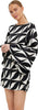 Vero-Moda-mini-abito-Kypra-nero-panna
