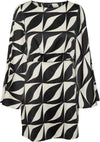 Vero-Moda-mini-abito-Kypra-nero-panna