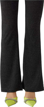 Vero-Moda-pantalone-flare-nero-luccicoso-Kanva