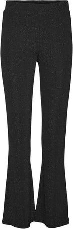 Vero-Moda-pantalone-flare-nero-luccicoso-Kanva