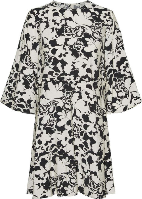 Vero-Moda-vestito-corto-3/4-bianco-nero-Ivone-10301046