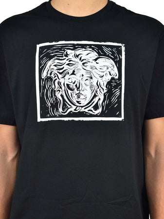 Versace-T-shirt-Nera-Uomo-Cotone-Logo-Mod.-A76602/A201952-da-uomo