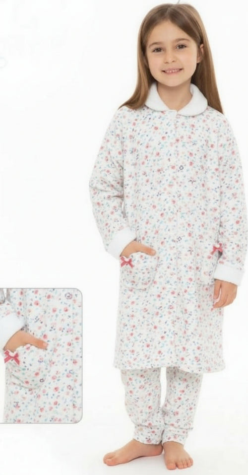 Vestaglia Bimba Gary In Punto Milano Calda E Comodissima Con Simpatici Fiocchetti Sulle Taschine E Lunga Abbottonatura Moda/Bambine e ragazze/Abbigliamento/Pigiami e vestaglie/Maglie pigiama Puleo Casa - Palermo, Commerciovirtuoso.it