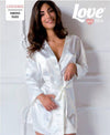 Vestaglia Donna Sexy Estiva Bianca Kimono Lingerie in Raso Camicia da Notte con Cintura Aurora Love And Bra camicia da notte L'Orchidea - Siderno, Commerciovirtuoso.it