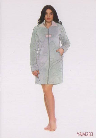 Vestaglia Donna in Coral You&me Vestaglia Di Pile Caldo E Traspirante Vestaglia Chiusura a Zip Art. 283 Con Zip