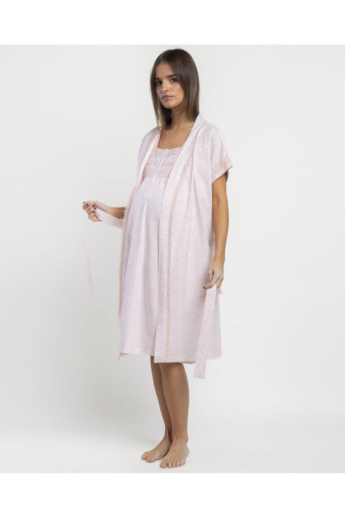 Vestaglia Donna Admas 67343 Classic Primavera/Estate Rosa in Cotone