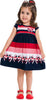 Vestito Bambina Estivo Blu Rosso Righe Vestitino Fiocchi Multi Colore Abito Estate Bimba Abitino 96 % Cotone ABITO Piccole Canaglie - Tropea, Commerciovirtuoso.it