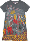 Vestito Bambina Estivo Grigio Stampa Multi Color Safari Vestitino Estate Bimba Mezze Maniche con Coulisse Fashion Casual Abito Bimba da Giorno Colorato vestito bambina/ragazza Piccole Canaglie - Tropea, Commerciovirtuoso.it