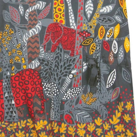 Vestito Bambina Estivo Grigio Stampa Multi Color Safari Vestitino Estate Bimba Mezze Maniche con Coulisse Fashion Casual Abito Bimba da Giorno Colorato vestito bambina/ragazza Piccole Canaglie - Tropea, Commerciovirtuoso.it