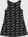 Vestito Bambina Estivo Nero e Rosa You Go Girl Vestitino in Cotone 95% Estate Abito Smanicato Corto Casual Bimba Stampato ABITO Piccole Canaglie - Tropea, Commerciovirtuoso.it