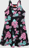 Vestito Bambina Estivo Nero Rosa Stampa Fiori Vestitino Corto Estate Bimba Abito Leggero Casual Abitino Leggero ABITO Piccole Canaglie - Tropea, Commerciovirtuoso.it