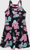 Vestito Bambina Estivo Nero Rosa Stampa Fiori Vestitino Corto Estate Bimba Abito Leggero Casual Abitino Leggero ABITO Piccole Canaglie - Tropea, Commerciovirtuoso.it