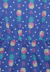 Vestito Bambina Estivo Stampato Multi Colore Vestitino Estate Casual Bimba Leggero 100% Cotone Abito Fantasia Ananas Abitino Corto con Elastico in Vita VESTITO Piccole Canaglie - Tropea, Commerciovirtuoso.it