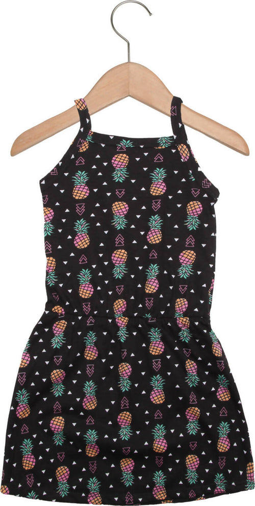 Vestito Bambina Estivo Stampato Multi Colore Vestitino Estate Casual Bimba Leggero 100% Cotone Abito Fantasia Ananas Abitino Corto con Elastico in Vita VESTITO Piccole Canaglie - Tropea, Commerciovirtuoso.it