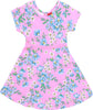 Vestito Bambina Fiori Rosa Estivo Vestitino Fiori Azzurri Multi Colore Fantasia Floreale Abito Estate Bimba Mezze Maniche Abitino Casual 96% Cotone ABITO Piccole Canaglie - Tropea, Commerciovirtuoso.it