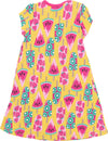Vestito Bambina Giallo Rosa Colorato Estivo Vestitino Anguria Gelato Multi Colore Fantasia Abito Estate Bimba Mezze Maniche Abitino Casual 100% Cotone ABITO Piccole Canaglie - Tropea, Commerciovirtuoso.it