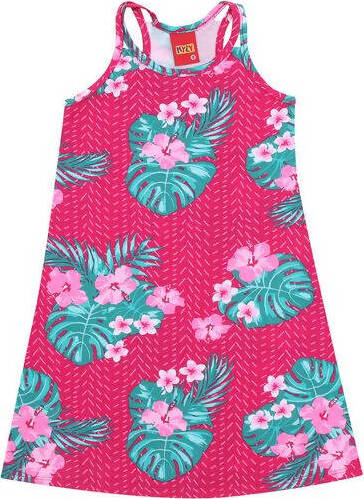 Vestito Bambina Rosa Fiori Stampato Vestitino Estate Casual Leggero 100% Cotone Abito Bimba Floreale Abitino Corto Rosa Fiori ABITO Piccole Canaglie - Tropea, Commerciovirtuoso.it