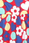 Vestito Bambina Stampato Colorato Estivo Vestitino Fiori e Cuori Rosso Blu Giallo Multi Colore Fantasia Abito Estate Bimba Abitino Casual 100% Cotone VESTITO Piccole Canaglie - Tropea, Commerciovirtuoso.it