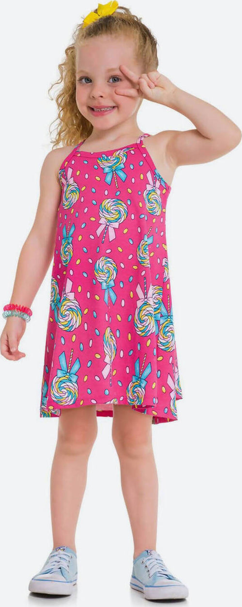 Vestito Bambina Stampato Colorato Estivo Vestitino Lecca Lecca Multi Colore Fantasia Abito Estate Bimba Abitino Casual 100% Cotone ABITO Piccole Canaglie - Tropea, Commerciovirtuoso.it